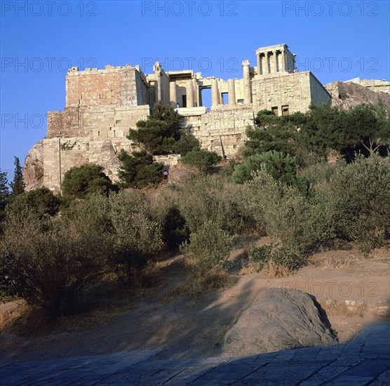 View of the Acropolis of Athens from the southwest, 5th century BC. Artist: Unknown