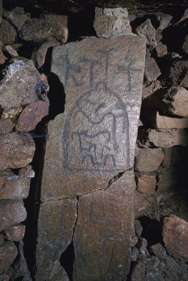 Engraved support from a tumulus, Prehistoric Artist: Unknown