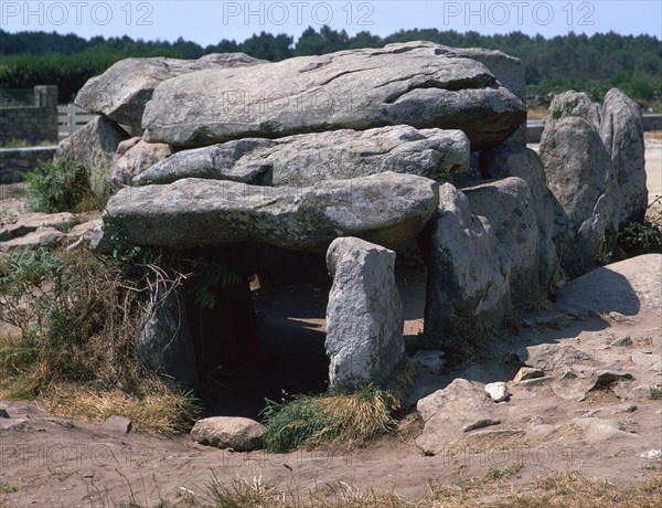 Dolmen at Kermario in Brittany, c,36th century BC. Artist: Unknown
