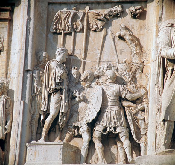 Detail from the arch of Constantine, 3rd century. Artist: Unknown