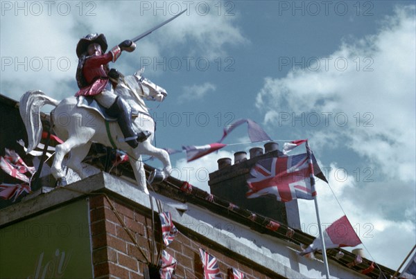 Statue of William of Orange commemorating the Battle of the Boyne. Artist: Unknown