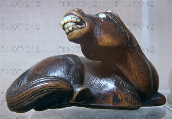 Japanese Netsuke of a horse. Artist: Unknown