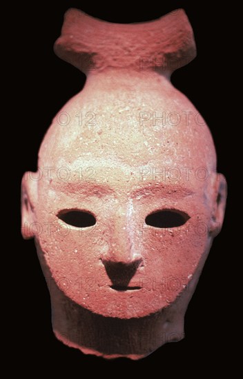 Head of a Haniwa tomb figure, 6th century. Artist: Unknown