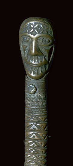 Irish copper-alloy curved mount, 6th century. Artist: Unknown