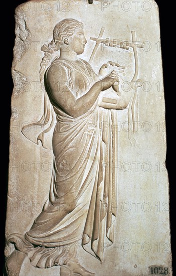 Neo-Attic relief of the Muse Citharide. Artist: Unknown