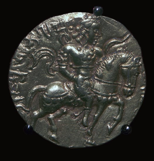 Gold coin of King Samudra Gupta, 4th century. Artist: Unknown