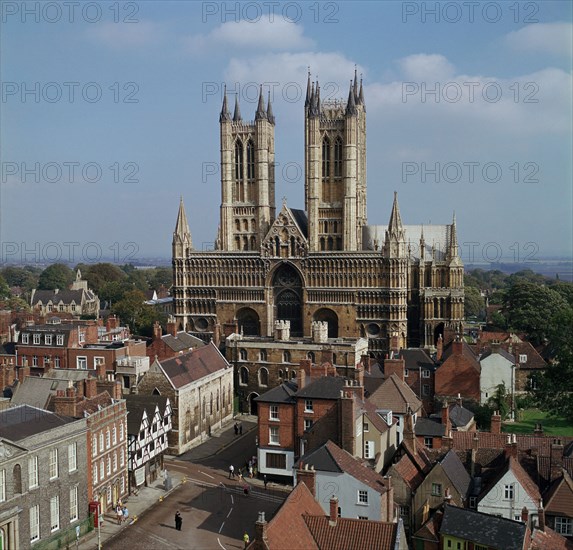 Lincoln Cathedral from the west. Artist: Unknown