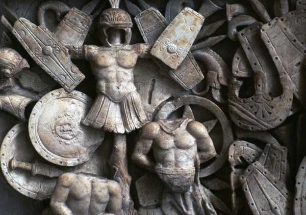 Roman relief of the trophies of war, 2nd century. Artist: Unknown