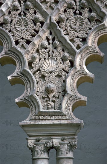 Decoration in the court of the maidens in the Alcazar, 14th century. Artist: Unknown