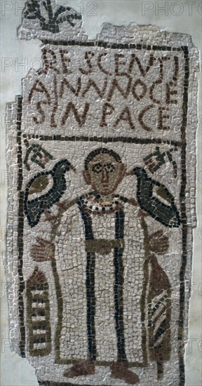 Early Christian funerary mosaic, 4th century. Artist: Unknown