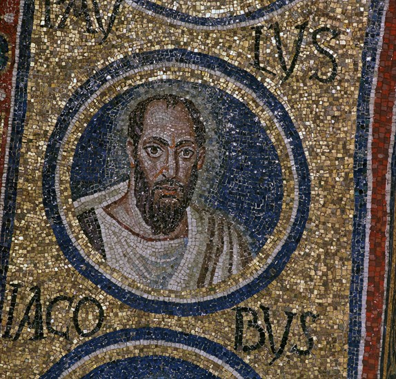 Mosaic detail showing St Paul, 5th century. Artist: Unknown