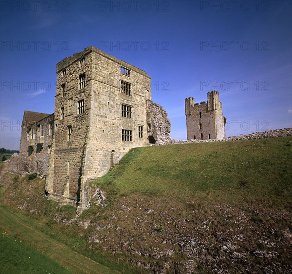 Helmsley castle in Yorkshire, 12th century. Artist: Unknown