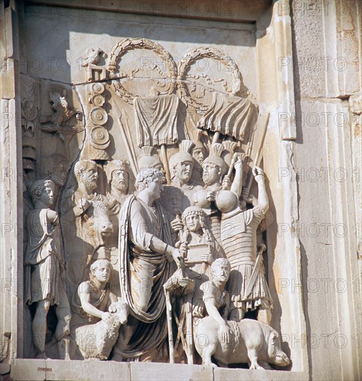 Detail from the arch of Constantine, 3rd century. Artist: Unknown