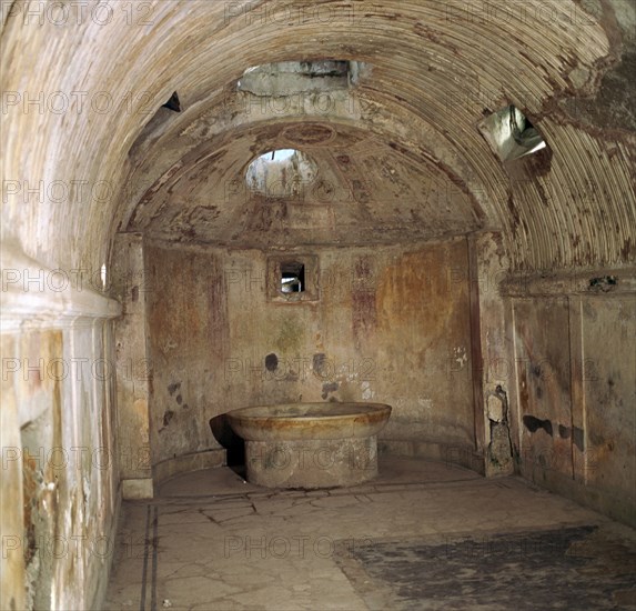 The calidarium of the Forum baths in the Roman town of Pompeii, 1st century. Creator: Unknown.