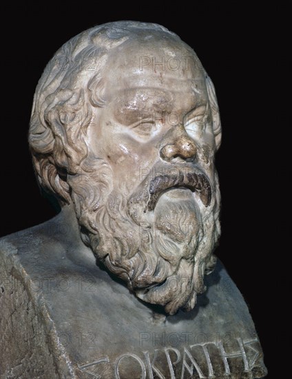 Bust of the Greek philosopher Socrates, 5th century BC. Artist: Unknown