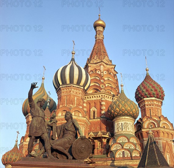 St Basil's Cathedral domes, 16th century. Artist: Unknown