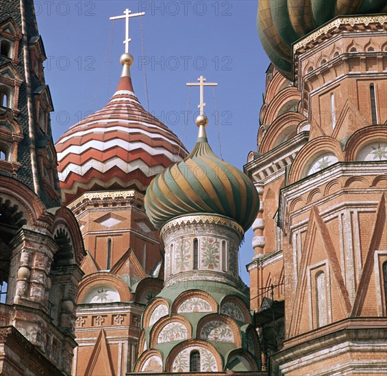 St Basil's Cathedral domes, 16th century. Artist: Unknown