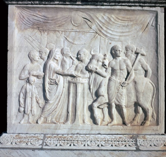 An altar dedicated to the Roman Imperial cult, 1st century. Creator: Unknown.