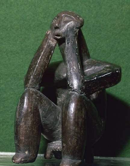 Neolithic figure of a man from Cernavoda. Artist: Unknown