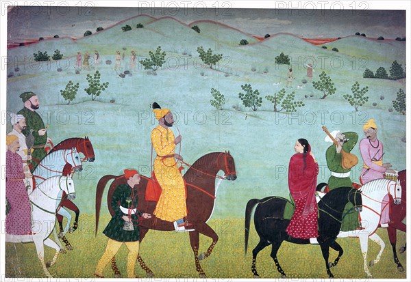 Painting of Mian Mukund Dev of Jasrota, 18th century. Artist: Unknown