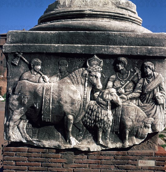 Detail of the base of the Decennial monument, 4th century. Artist: Unknown