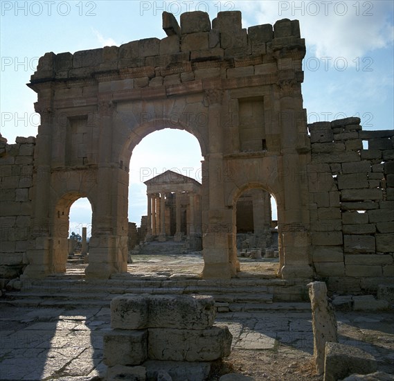 Roman forum in Suffetula, Tunisia, 2nd century. Artist: Unknown