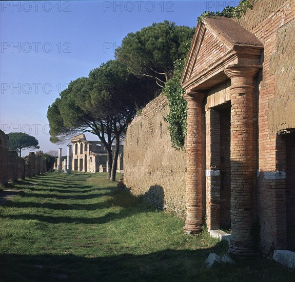 A street in the Roman port of Ostia. Artist: Unknown