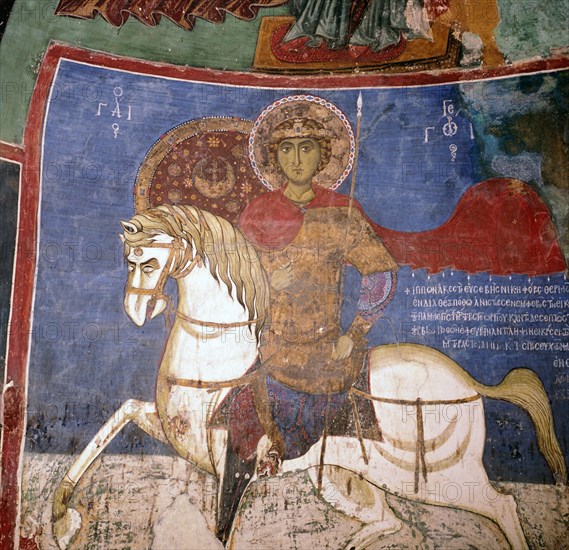 Wall-painting of St George, 3rd century. Artist: Unknown