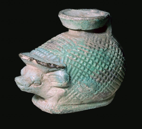 Egyptian cosmetic vessel in the shape of a hedgehog. Artist: Unknown