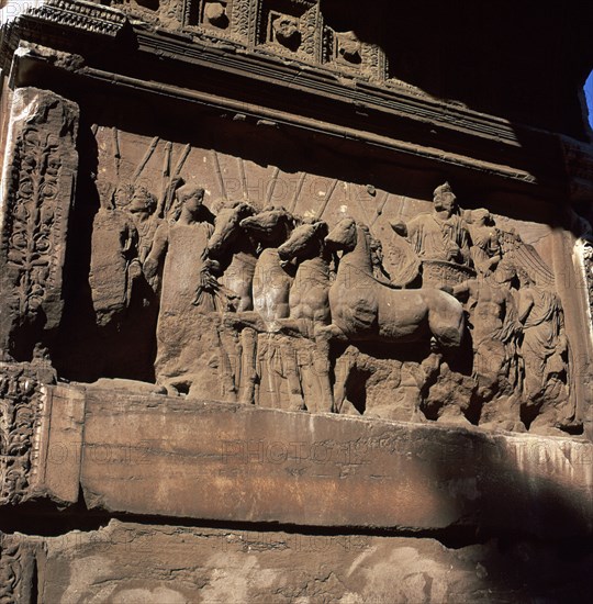 Detail of the arch of the Emperor Titus. Artist: Unknown