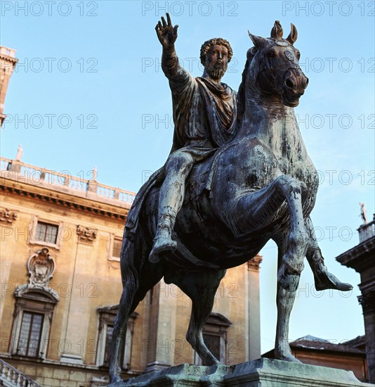 Equestrian statue of Marcus Aurelius, 2nd century. Artist: Unknown