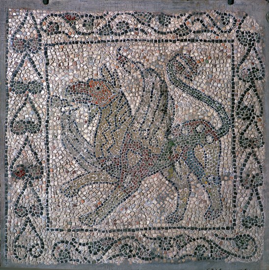 Mosaic of a griffon in the church of San Giovanni Evangelista, 13th century. Artist: Unknown