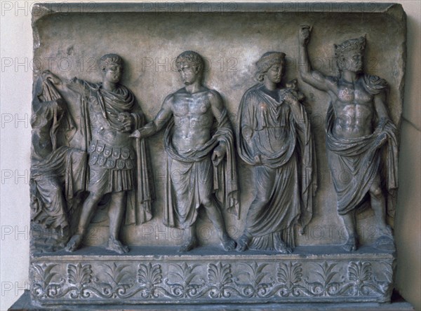 Roman relief of the apotheosis of Augustus, 1st century BC. Artist: Unknown