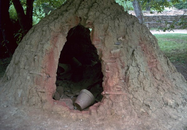 Reconstruction of a Gallo-Roman pottery kiln. Artist: Unknown