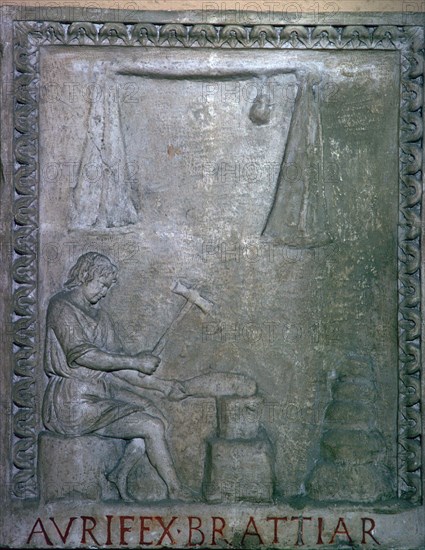 Roman smith at work, 2nd century. Artist: Unknown