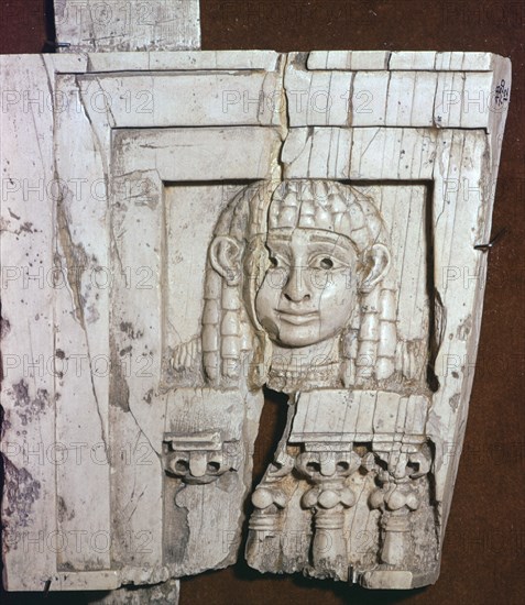 Phoenician ivory of a 'woman at a window', 8th century BC. Artist: Unknown