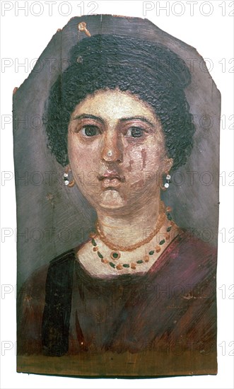 Egyptian wax portrait of a lady, 2nd century. Artist: Unknown