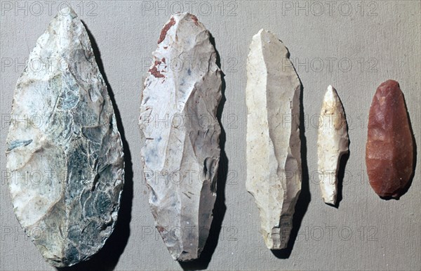 Paleolithic flint tools. Artist: Unknown