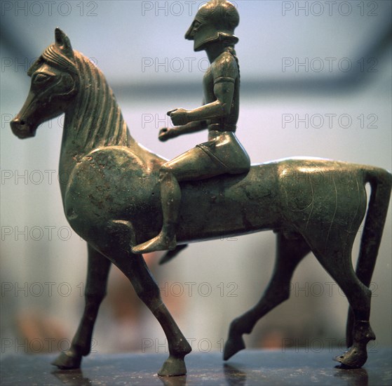 Greek bronze of a horseman. Artist: Unknown