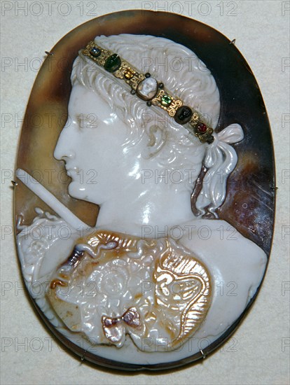 Roman cameo of the Emperor Augustus, 1st century. Artist: Unknown