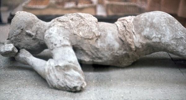 Cast of a young woman who died in the eruption of Vesuvius, 1st century. Artist: Unknown