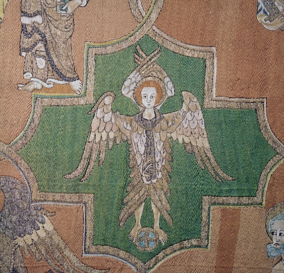 Detail of an angel from the Syon Cope, 14th century. Artist: Unknown
