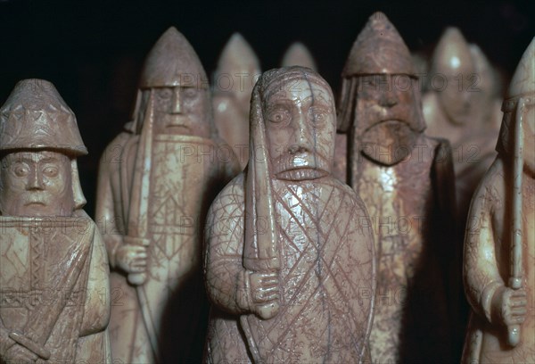 The Lewis Chessmen, (Norwegian?), c1150-c1200. Artist: Unknown