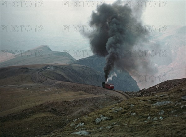 Snowdon mountain railway, from near the summit.