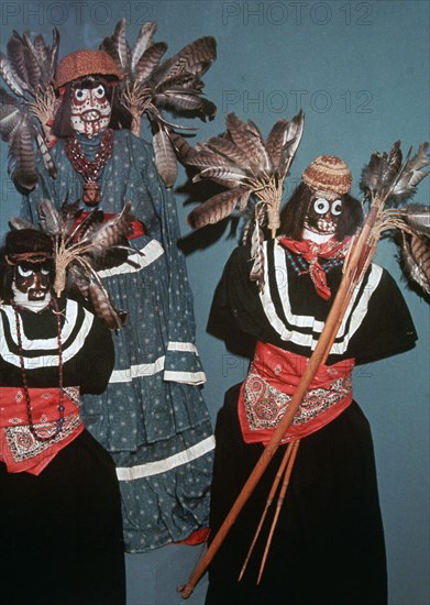 Native American Deguero funerary effigies. Artist: Unknown