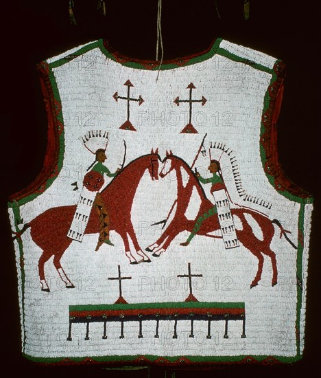 Dakota Native American man's vest, 19th century. Artist: Unknown