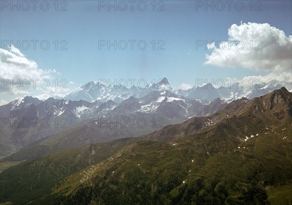 View northwest to Mt Champillon Artist: Unknown