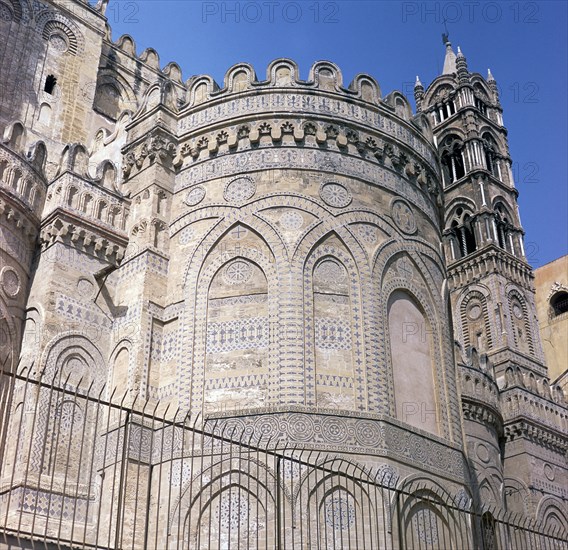 The east façade of Palermo cathedral, 12th century. Artist: Walter Ophamil