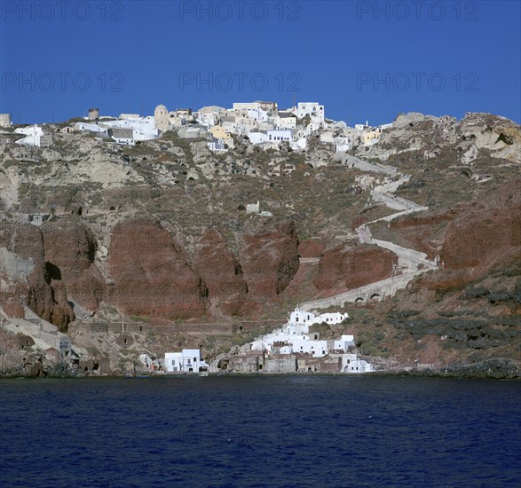The town of Oia on Santorini Artist: Unknown