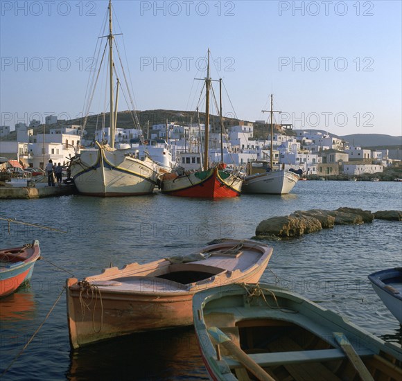 Noussa harbour in the evening